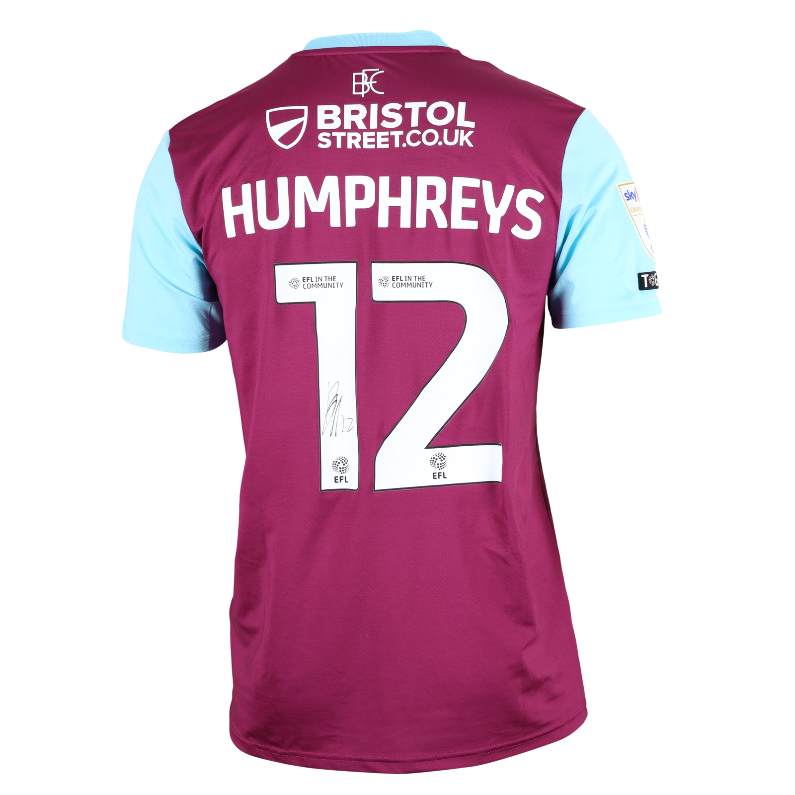 Bashir Humphreys Burnley shirt