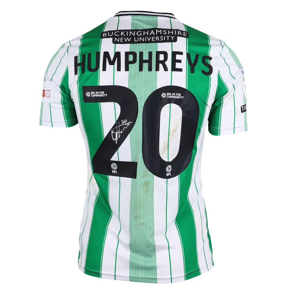 Camisola de Cameron Humphreys, Wycombe Wanderers