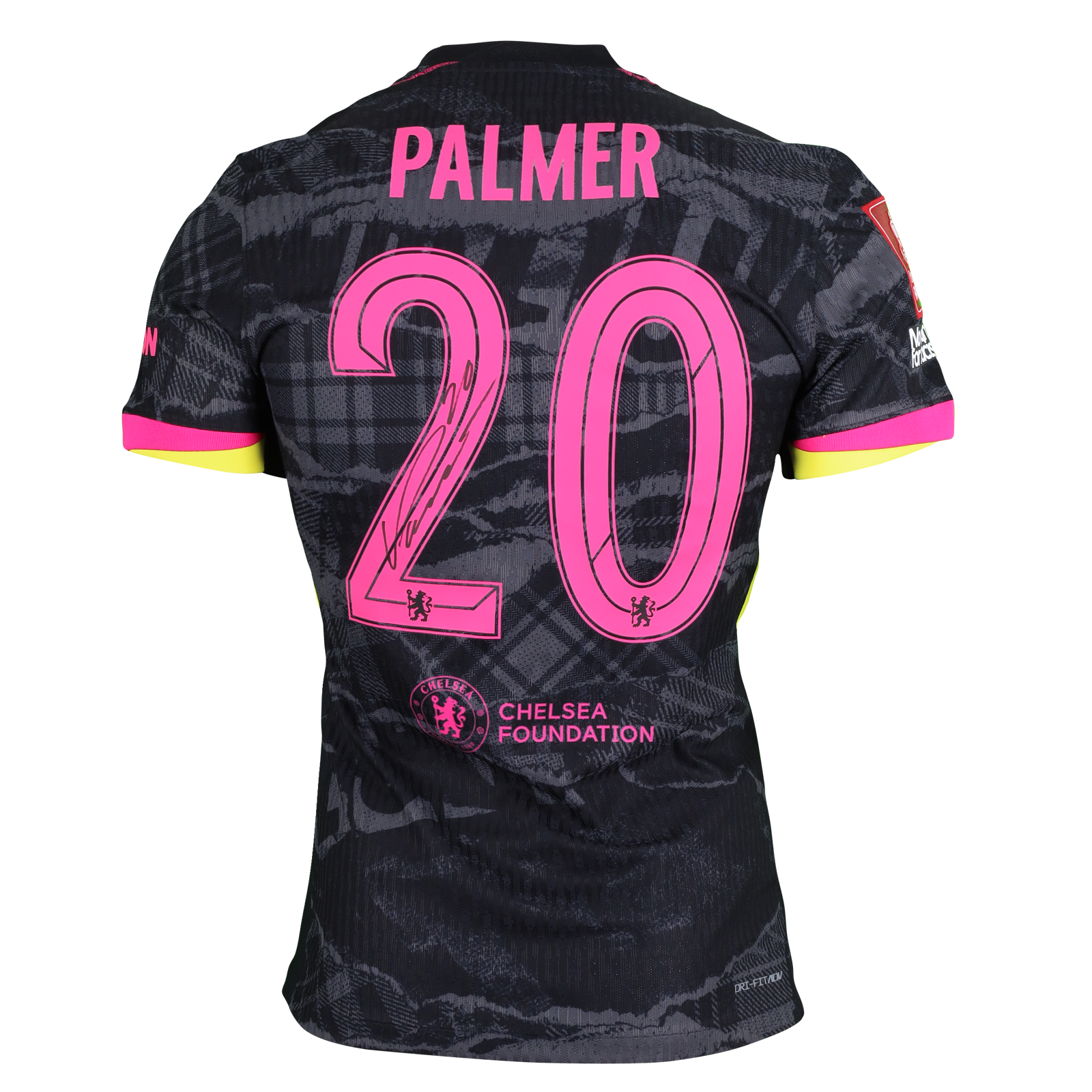 PALMER 20 シャツ 黒/ピンク パーマー　サードユニホーム20番 Cole Palmer | Brighton & Hove Albion - Chelsea | MatchWornShirt