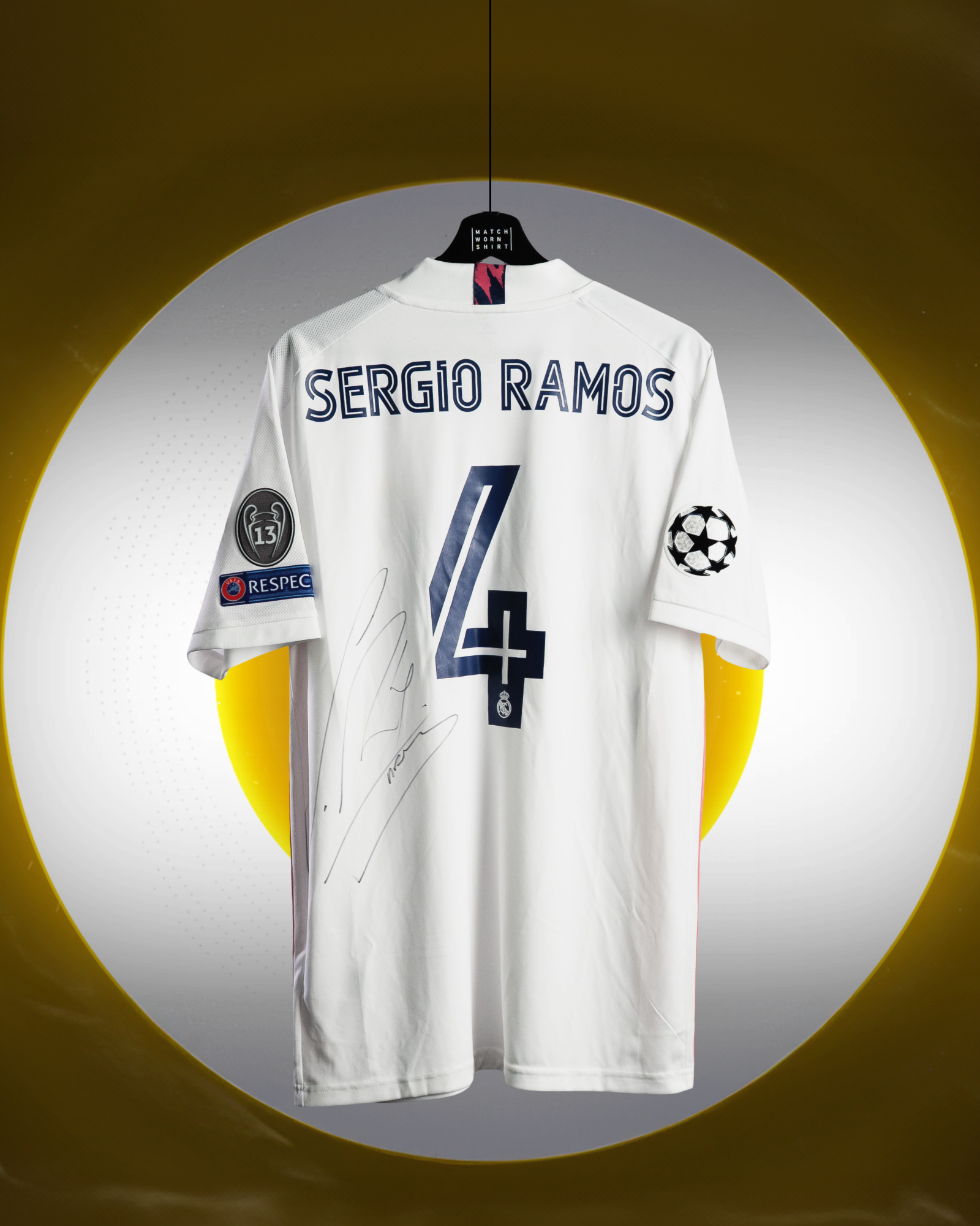 adidas Real Madrid Sergio Ramos シャツ Mサイズ Sergio Ramos Real Madrid 12/13 Size M adidas Long Sleeve