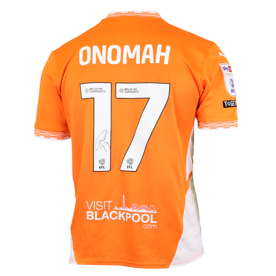 Josh Onomah Blackpool shirt