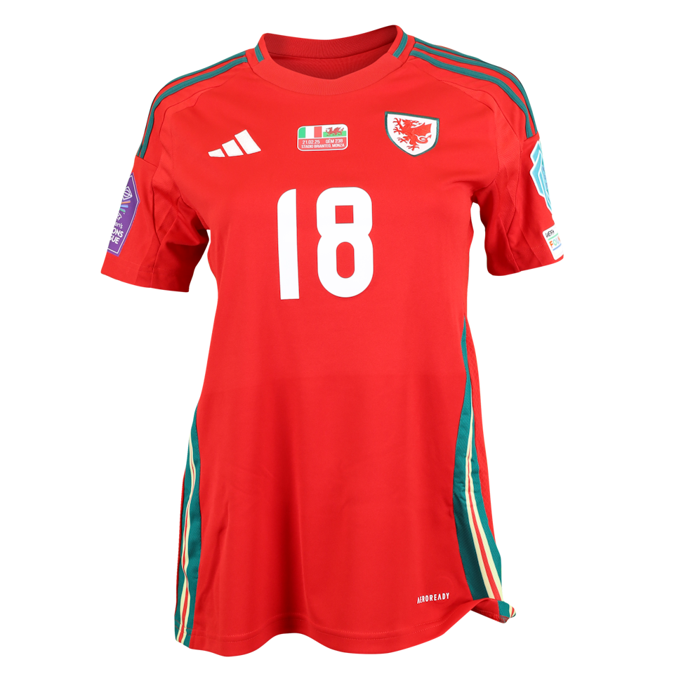 Mared Griffiths Wales W jersey