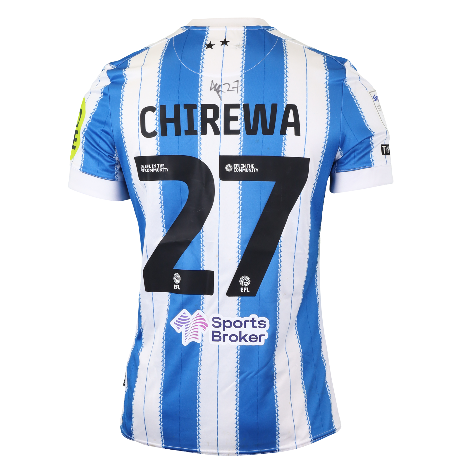 Tawanda Chirewa Huddersfield Town shirt