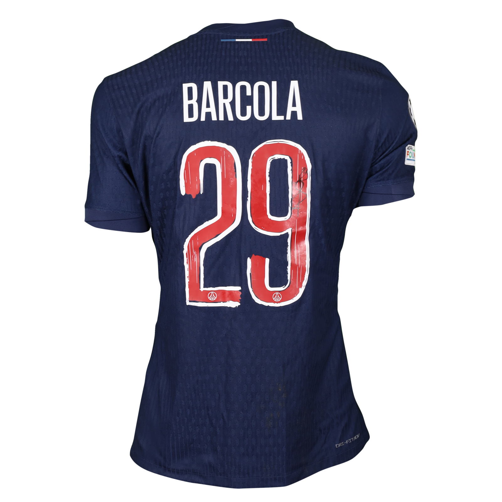 Bradley Barcola | Paris Saint Germain - Liverpool | MatchWornShirt