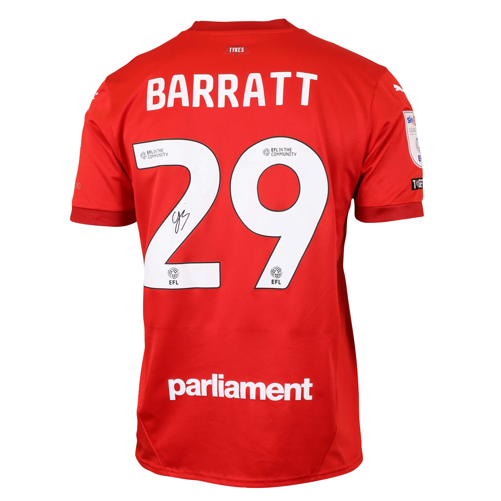 Connor Barratt Barnsley shirt