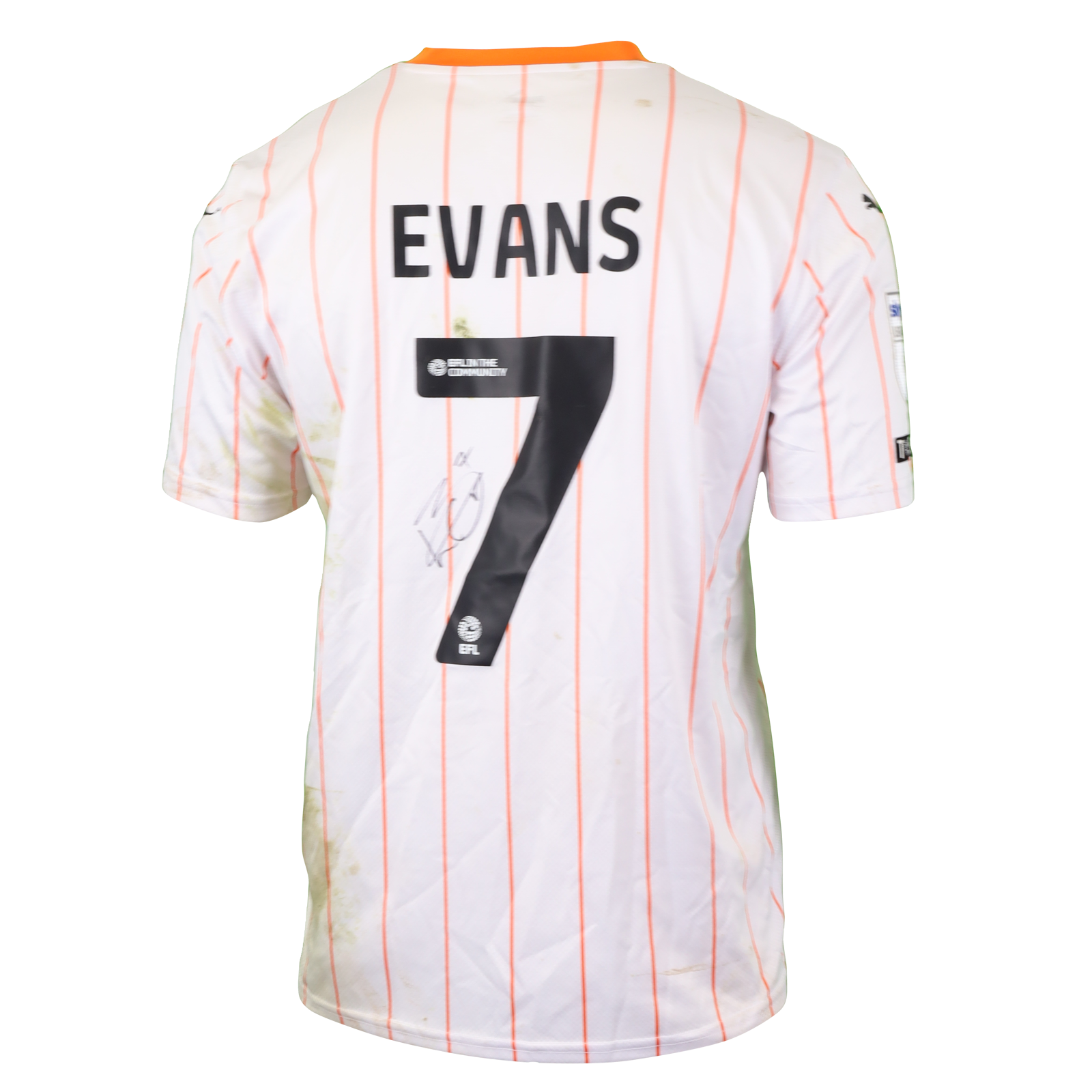 Lee Evans Blackpool shirt