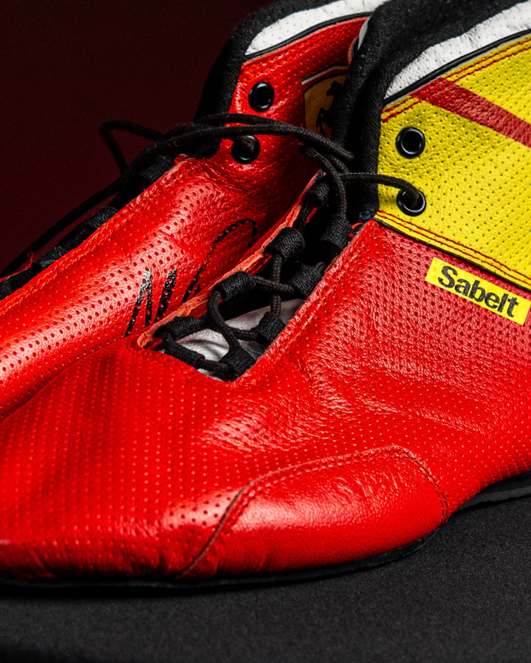 24 hours of Le Mans Ferrari podium worn shoes - Alessandro Pier Guidi