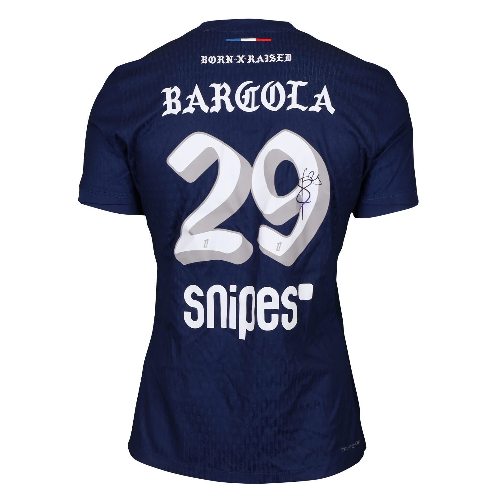 Framed Bradley Barcola Signed PSG Soccer Jersey #29 with Beckett Witness