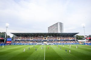 Play a match in the King Power at Den Dreef Stadium