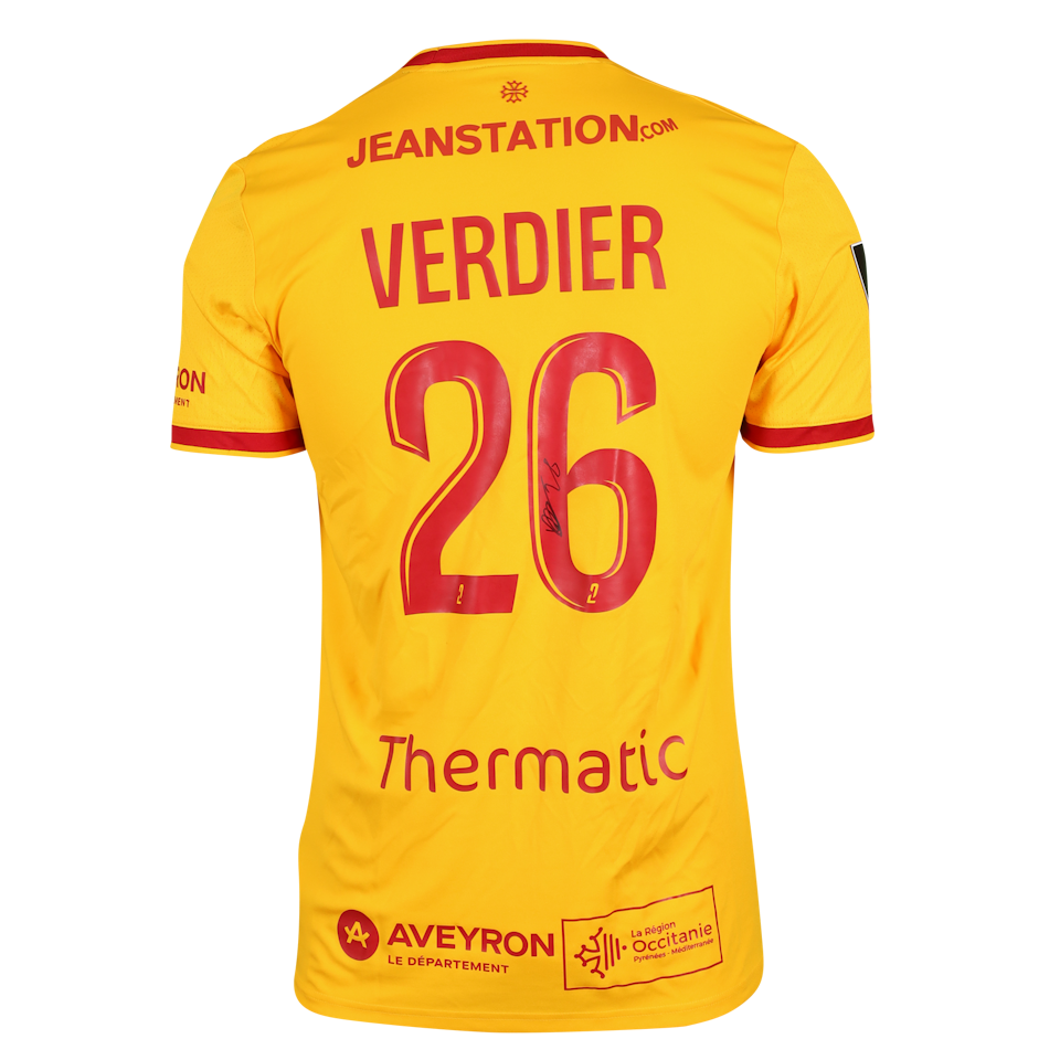 Yannis  Verdier Rodez Aveyron Football camisa.