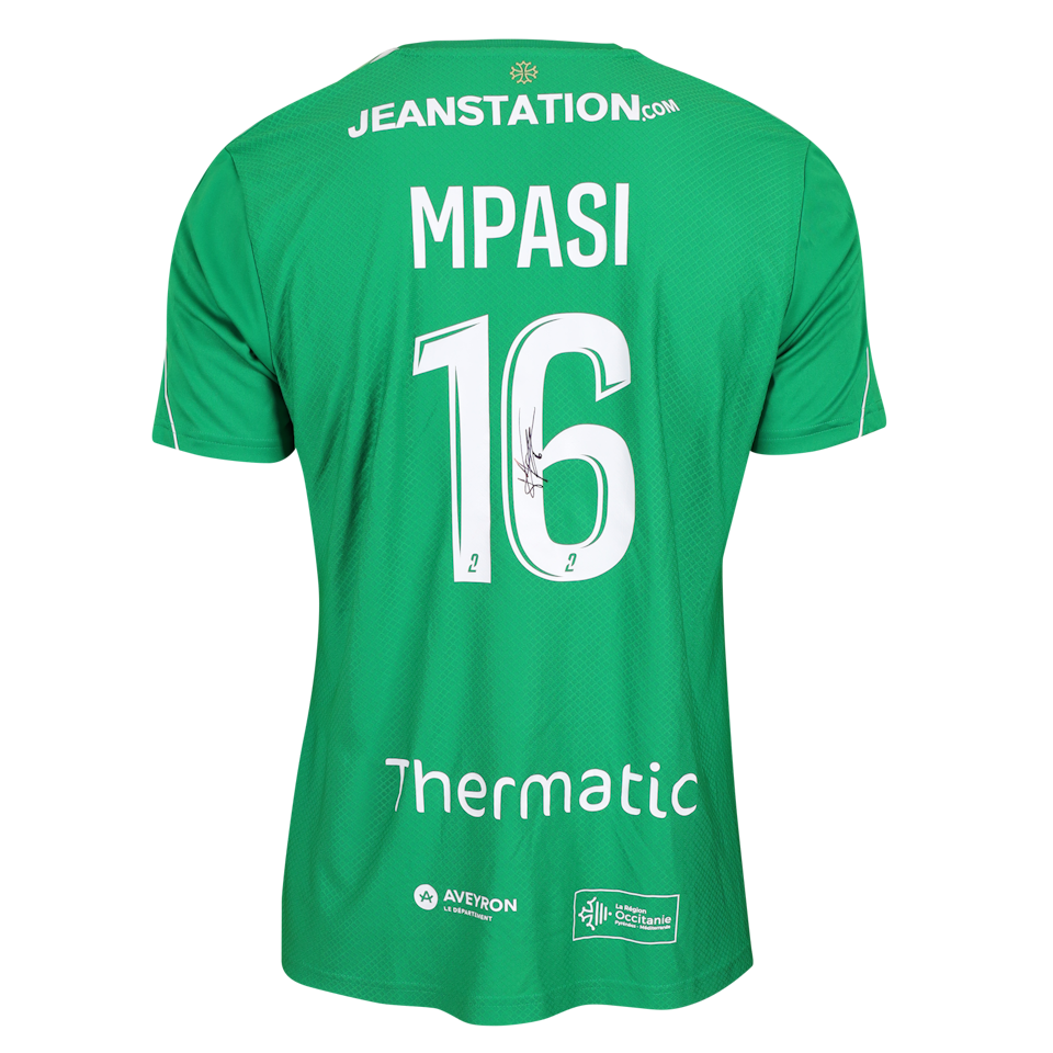 Lionel M'Pasi Rodez Aveyron Football camisa.