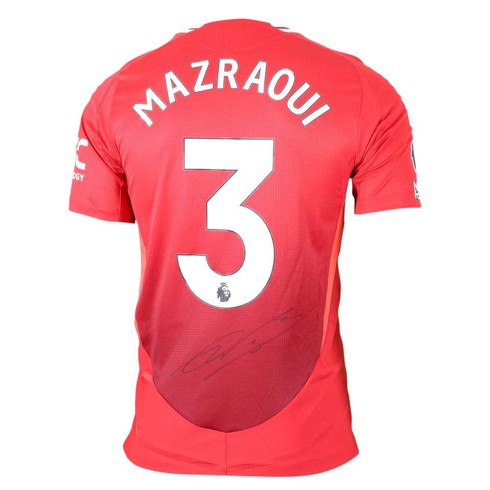 Noussair Mazraoui Manchester United camisa.