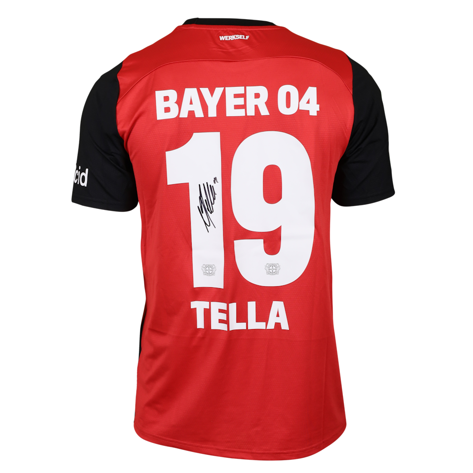 Nathan Tella Bayer Leverkusen camisa.