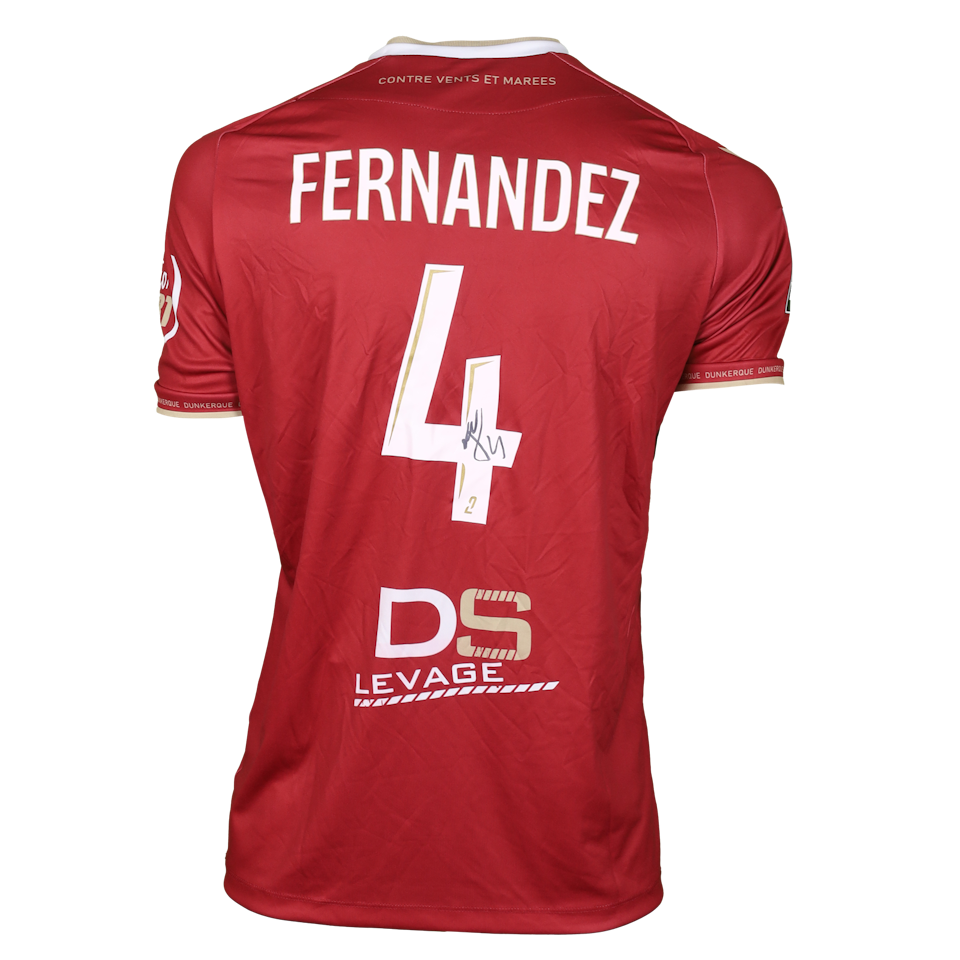 Nehemiah Fernandez Veliz USL Dunkerque shirt