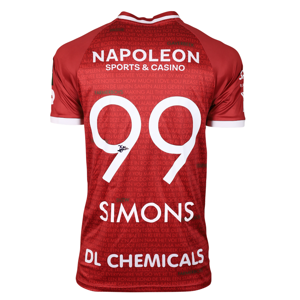 SV Zulte Waregem 팀의 Jevon Simons 셔츠