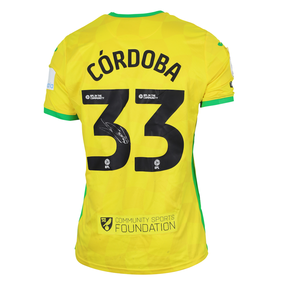 José Cordoba Chambers Norwich City shirt