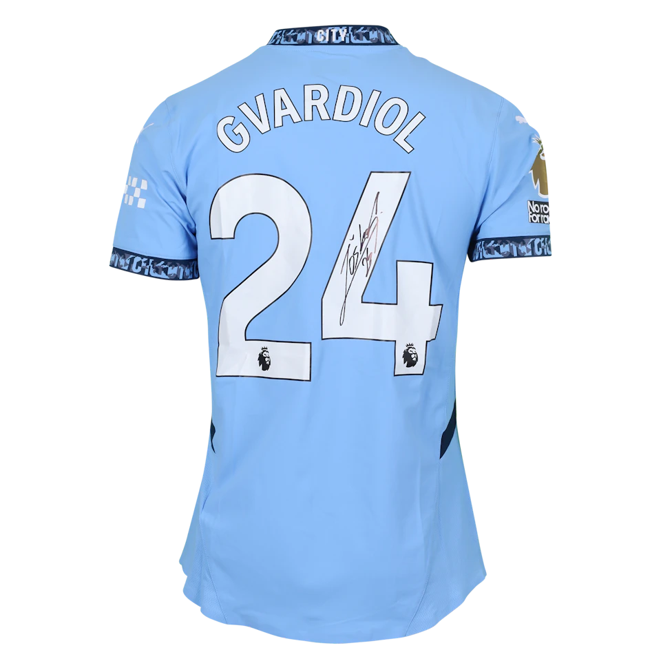 Joško Gvardiol | Manchester City - Aston Villa | MatchWornShirt