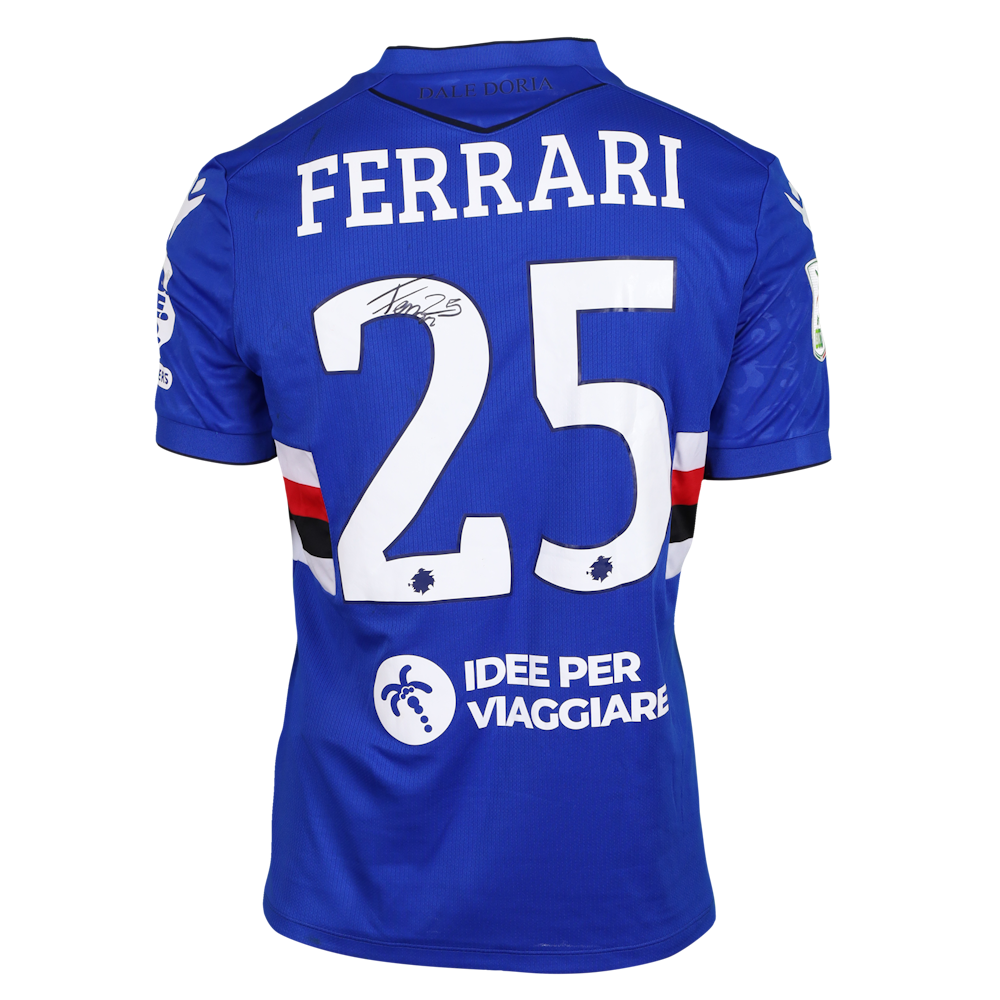Alex Ferrari Sampdoria Cremonese MatchWornShirt