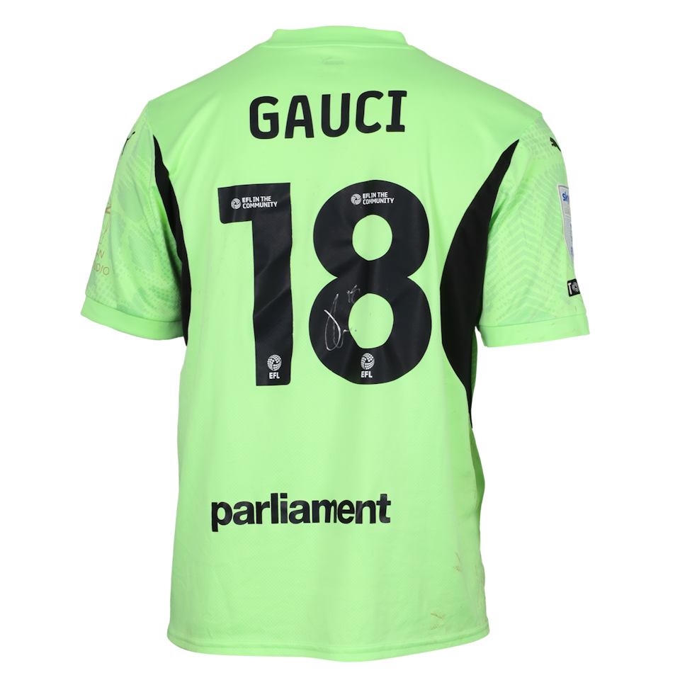 Joe Gauci Barnsley shirt