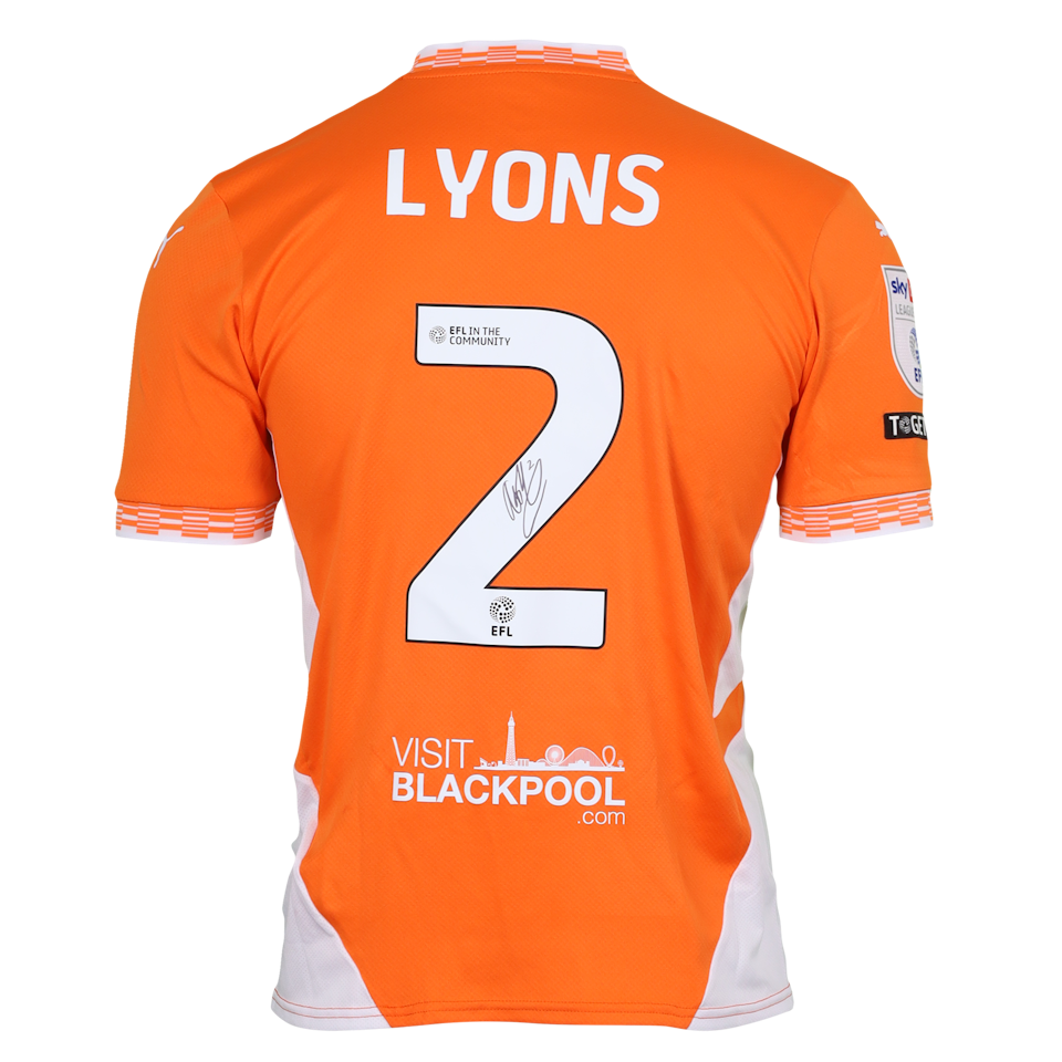 Andy Lyons Blackpool shirt