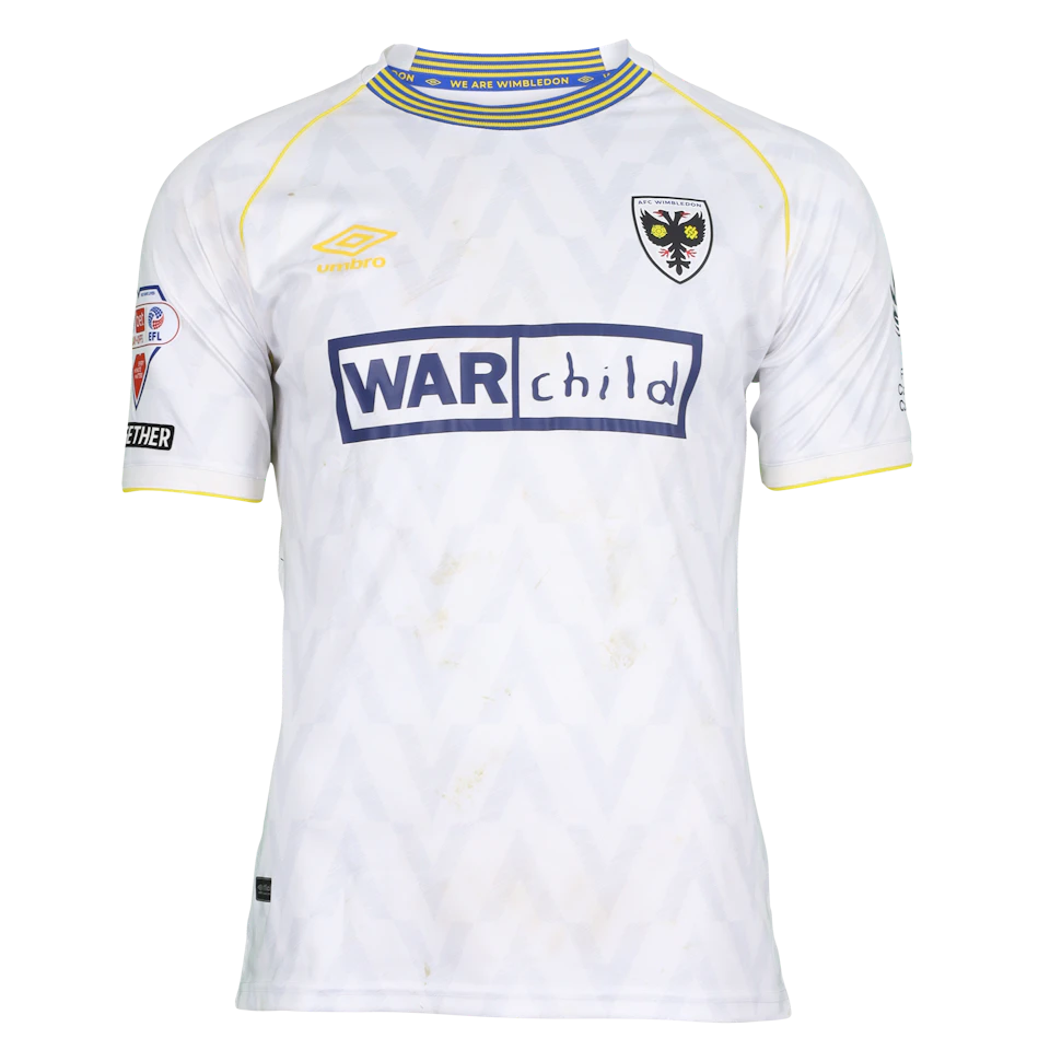 AFC Wimbledon 팀의 Omar Bugiel 셔츠