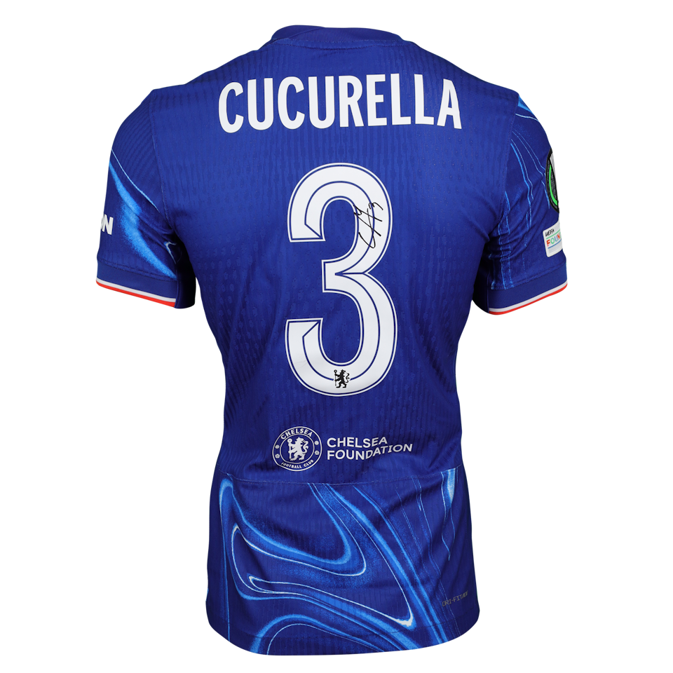 チェルシー　ククレジャ　ユニフォーム Chelsea FC Cucurella Chelsea Nike Home Stadium Shirt 2025-26 - Kids with D.Essugo