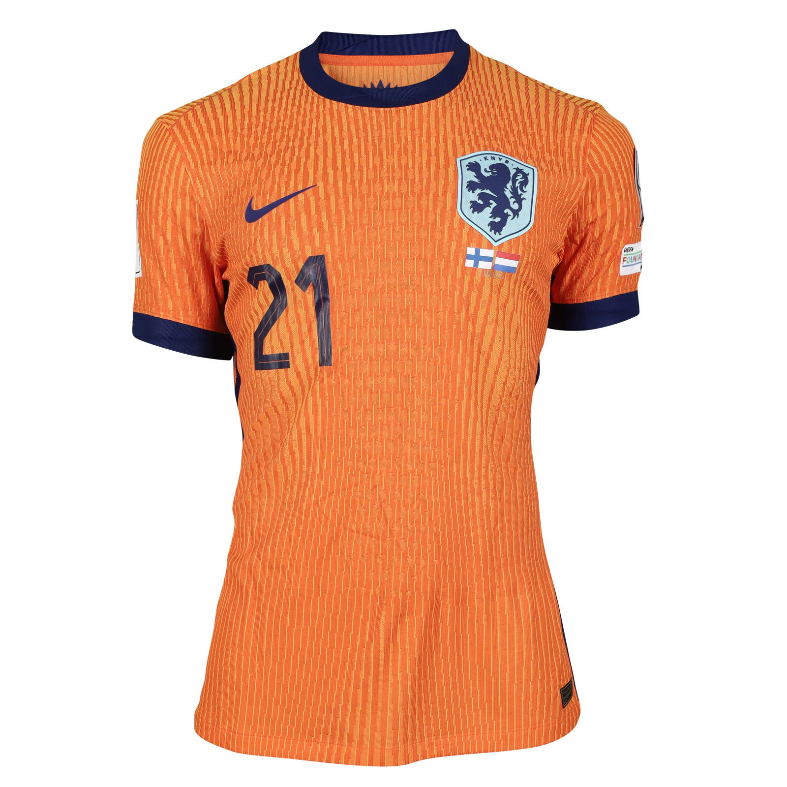 24-25 オランダユーロカップ アウェイユニフォーム21番 F.DE