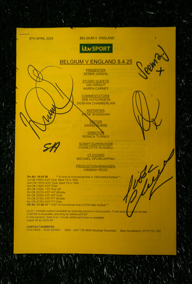 Belgium vs Lionesses | Signed Running Order