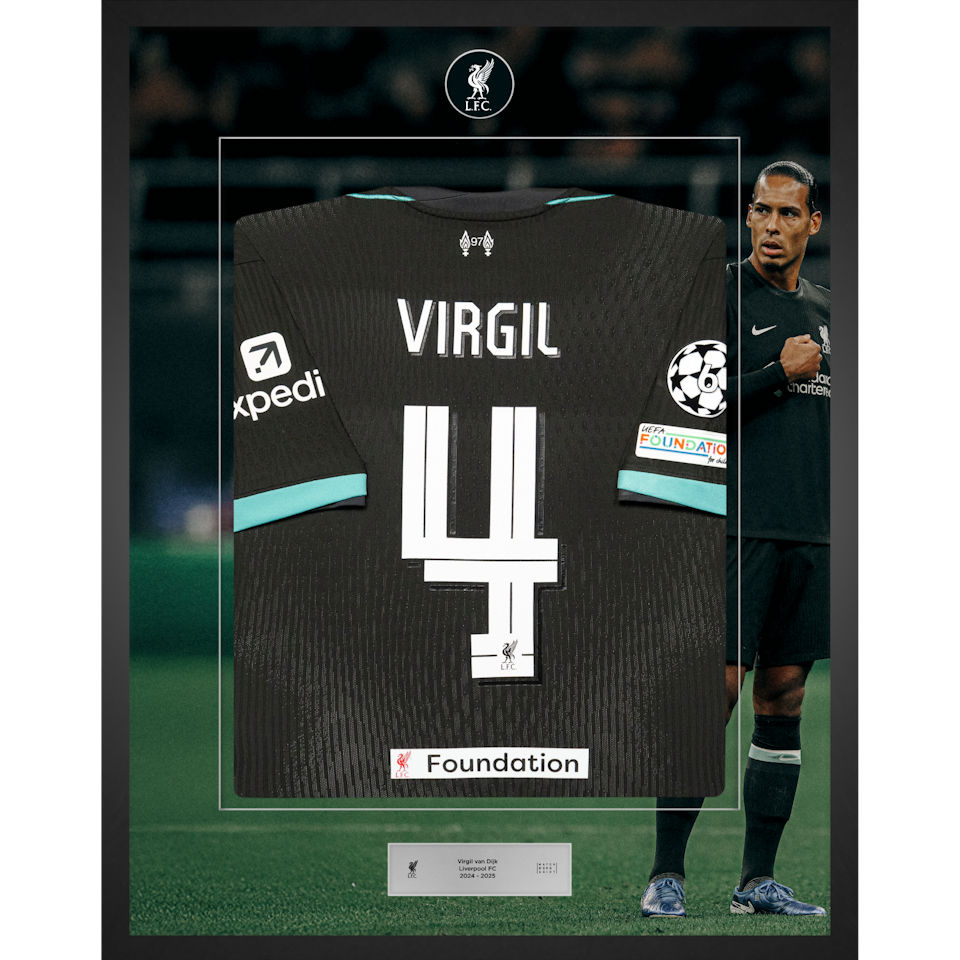 Limited Edition Framed Virgil Van Dijk Shirt