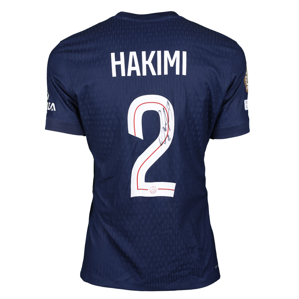 パリ・サンジェルマン HAKIMI サイン入りジャージ Achraf Hakimi | Paris Saint-Germain - Real Madrid