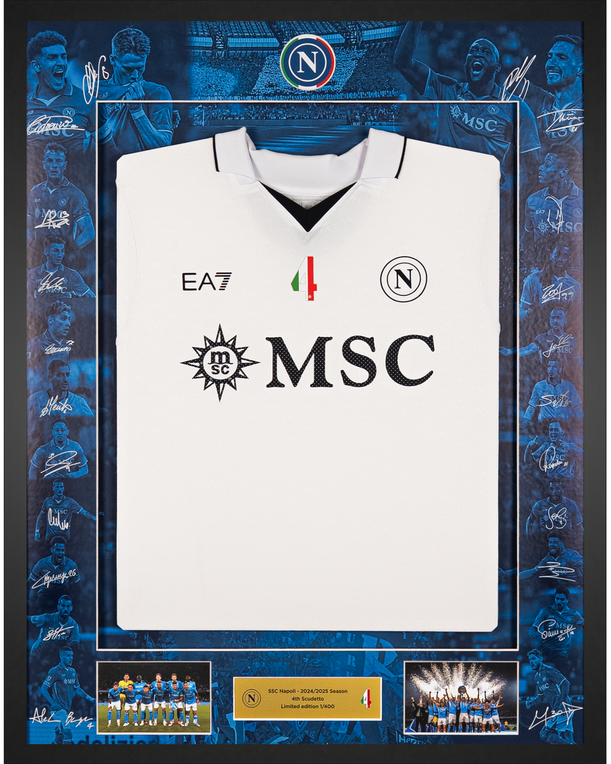 SSC Napoli ナポリスクデット記念 SSC ナポリ 4度目のスクデット 公式 記念 Tシャツ AG4IN Lサイズ