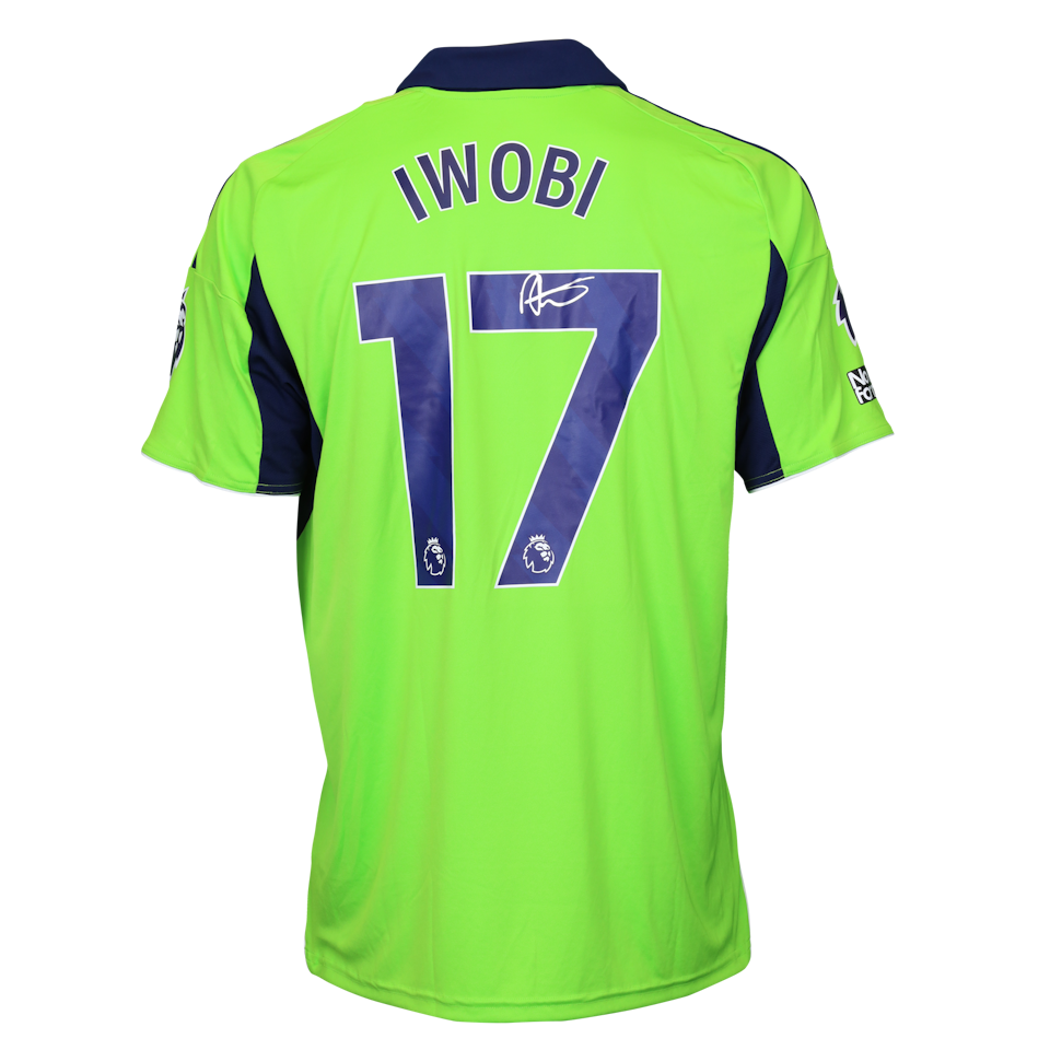 Alex Iwobi Brighton Hove Albion Fulham MatchWornShirt