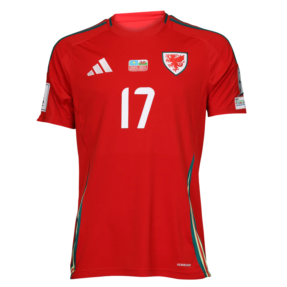 Camisola de Jordan James, Wales