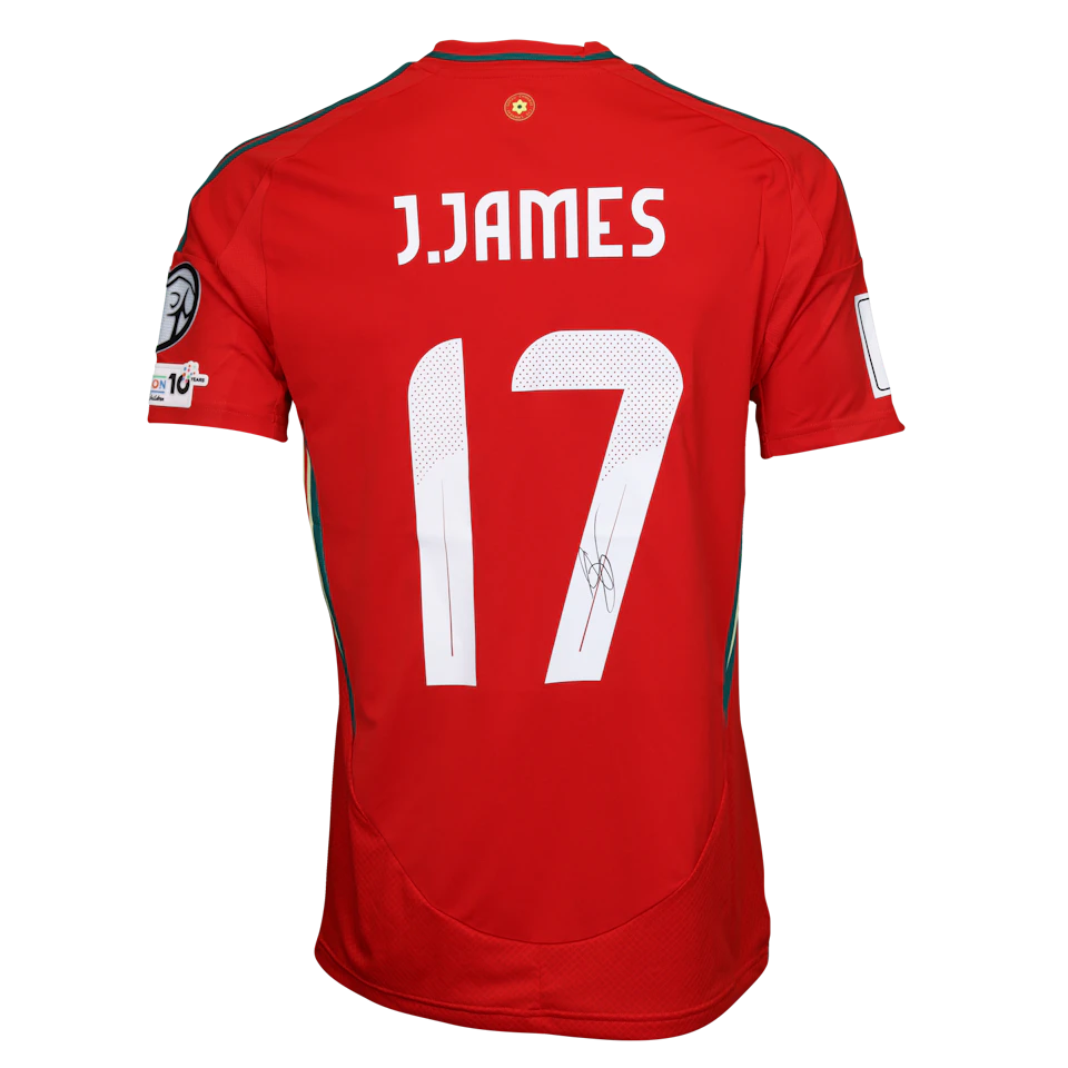 Camisola de Jordan James, Wales