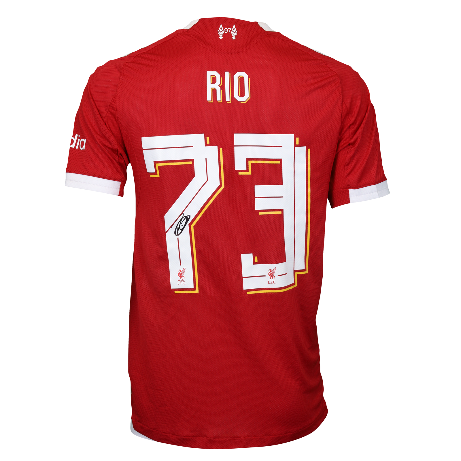 Liverpool 팀의 Rio Ngumoha 셔츠