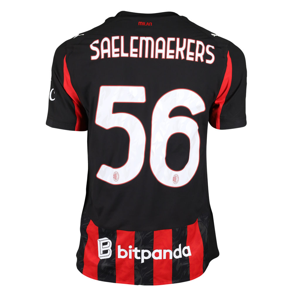ACMilan Saelemaekers 56 レプリカユニフォーム Alexis Saelemaekers | AC Milan - US Lecce | MatchWornShirt