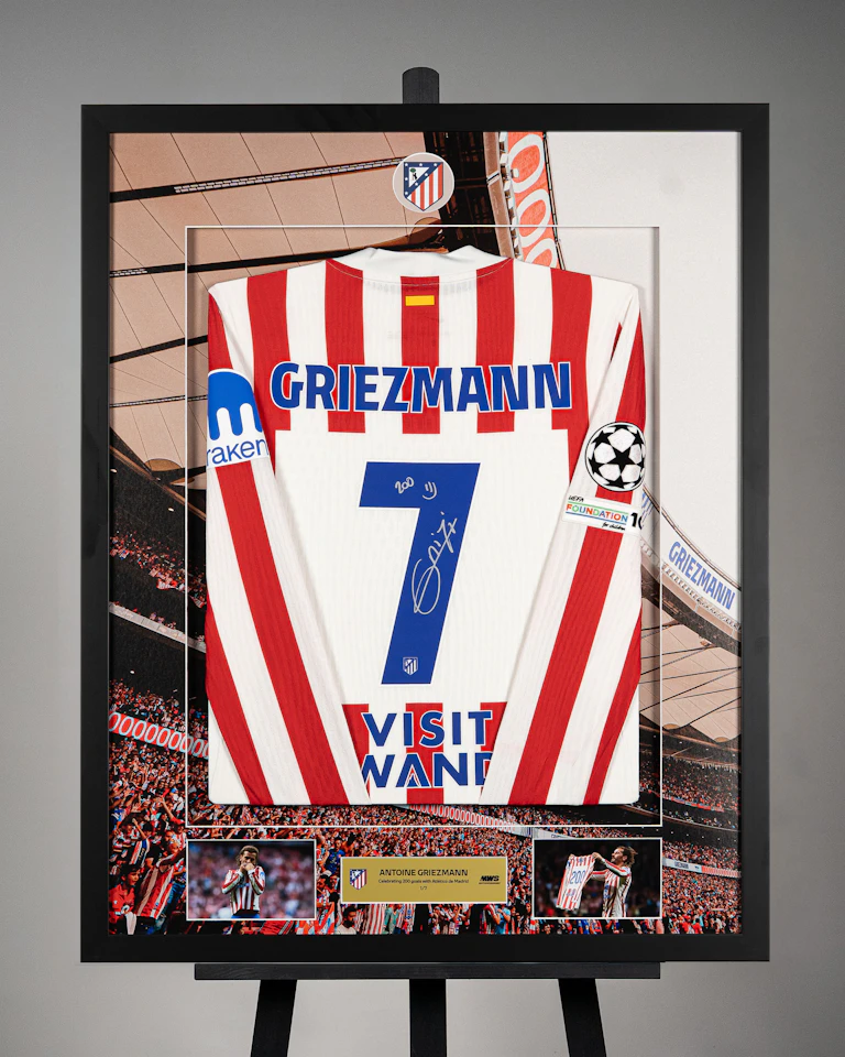 Limited Edition Framed Griezmann Shirt 200 Goals - 1