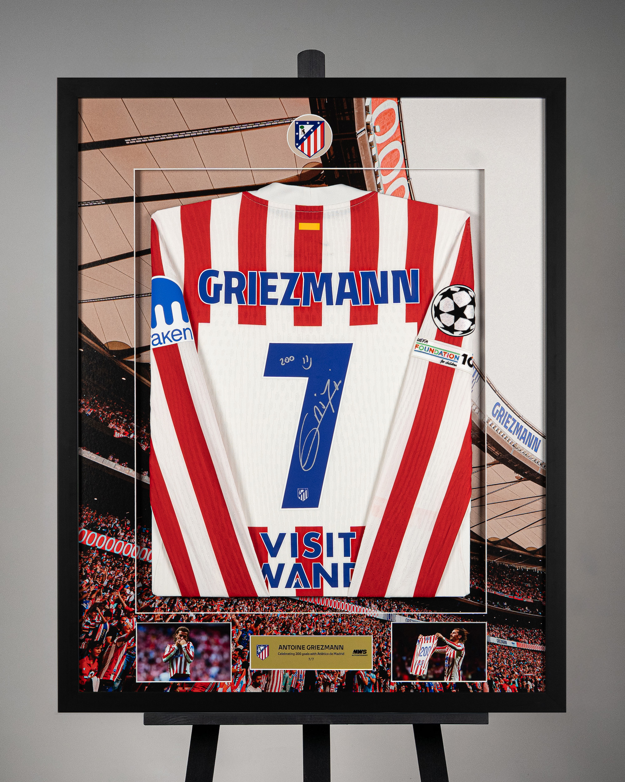 Limited Edition Framed Griezmann Shirt 200 Goals - 7 | MatchWornShirt