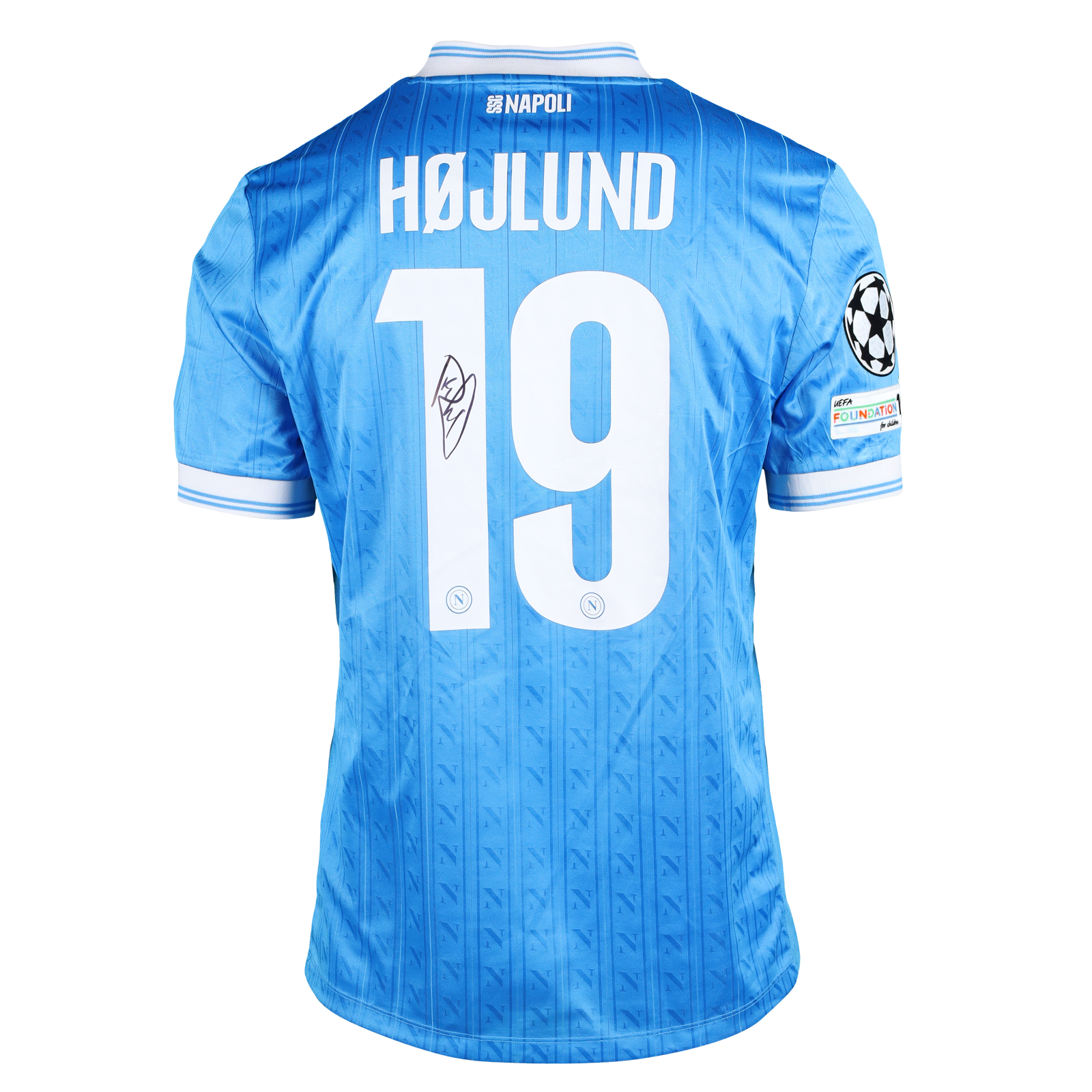 ナポリ HØJLUND 19番 ジャージ Rasmus Højlund | Napoli - Sporting CP | MatchWornShirt