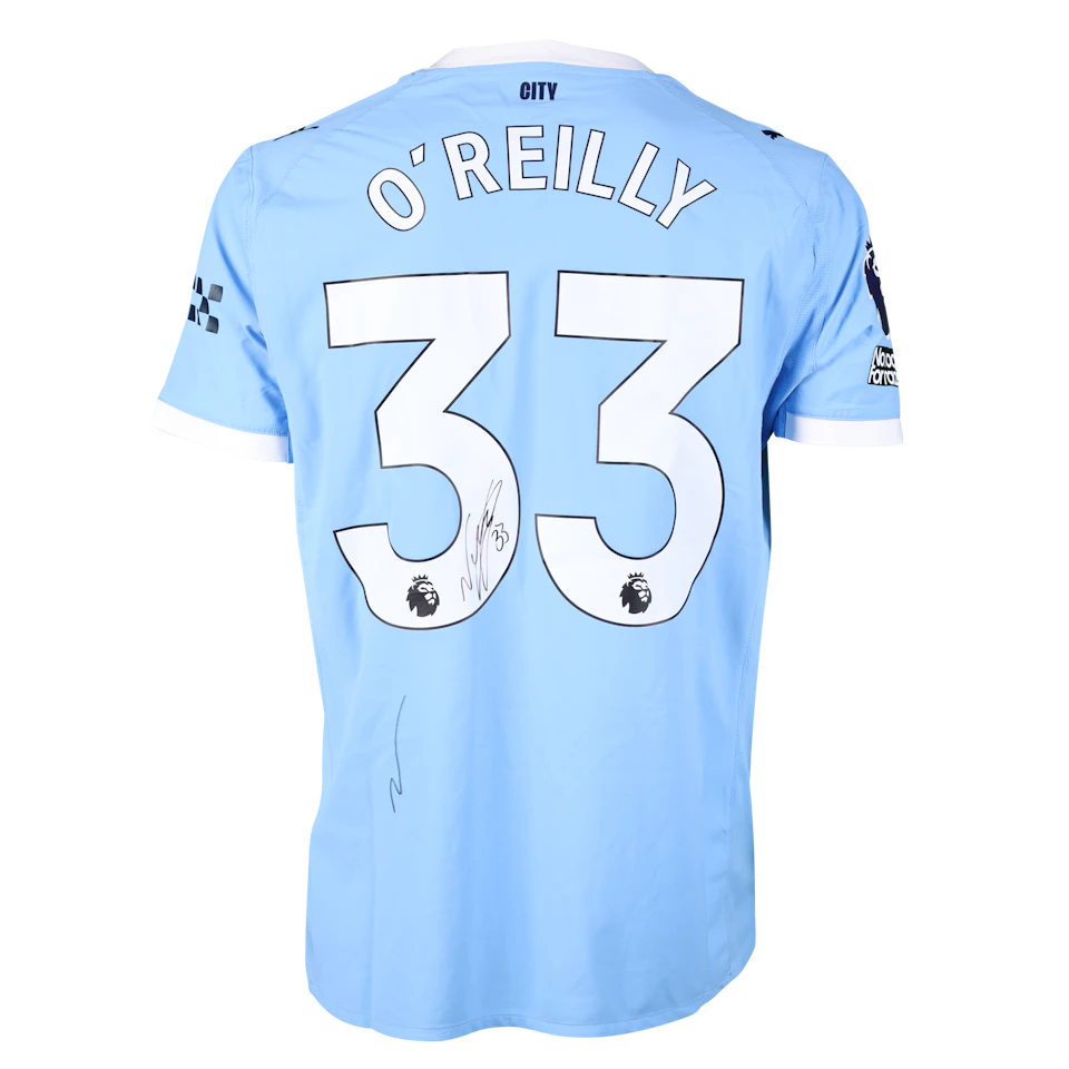 Nico O'Reilly Manchester City shirt