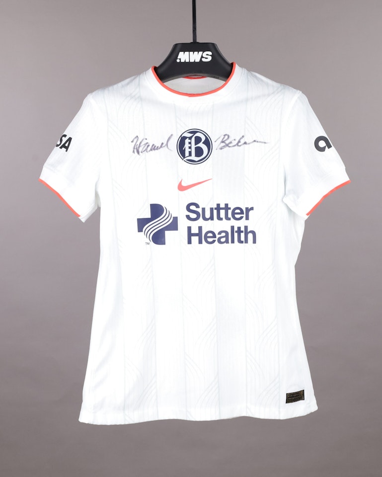 Hannah Bebar Bay FC shirt