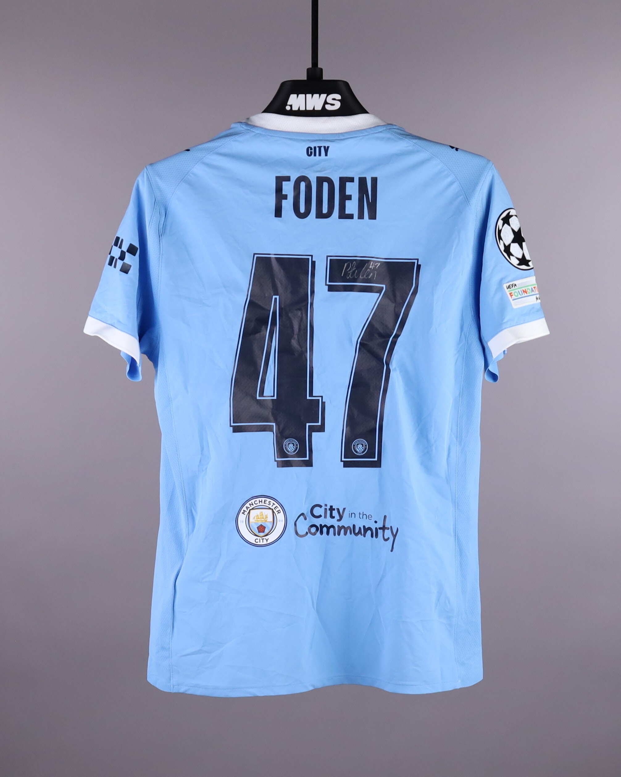 Phil Foden | Manchester City - Borussia Dortmund | MatchWornShirt