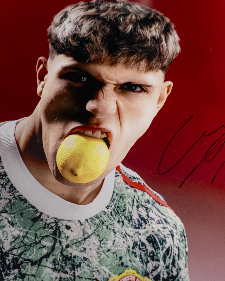 Alejandro Garnacho Signed Poster