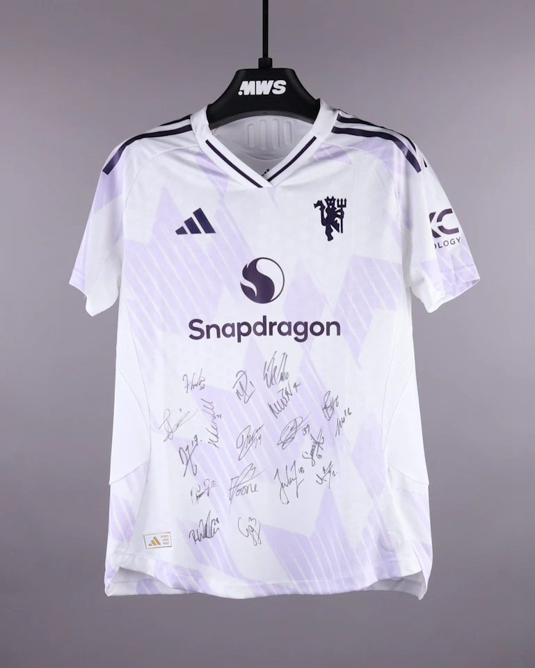 Manchester United Women Squad Signed Away Shirt