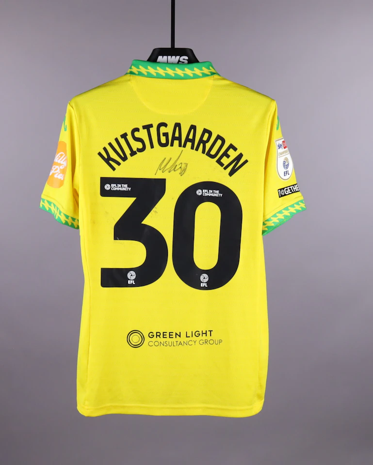 Mathias Kvistgaarden Norwich City shirt