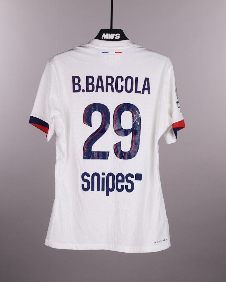 Camisola de Bradley Barcola, Paris Saint-Germain