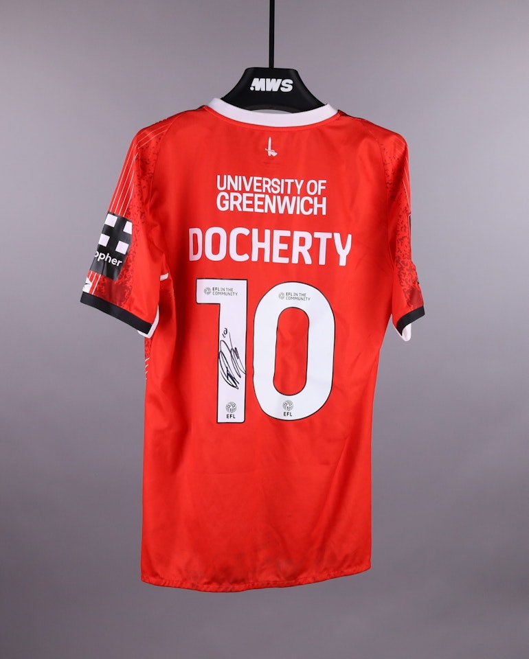 Greg Docherty Charlton Athletic shirt