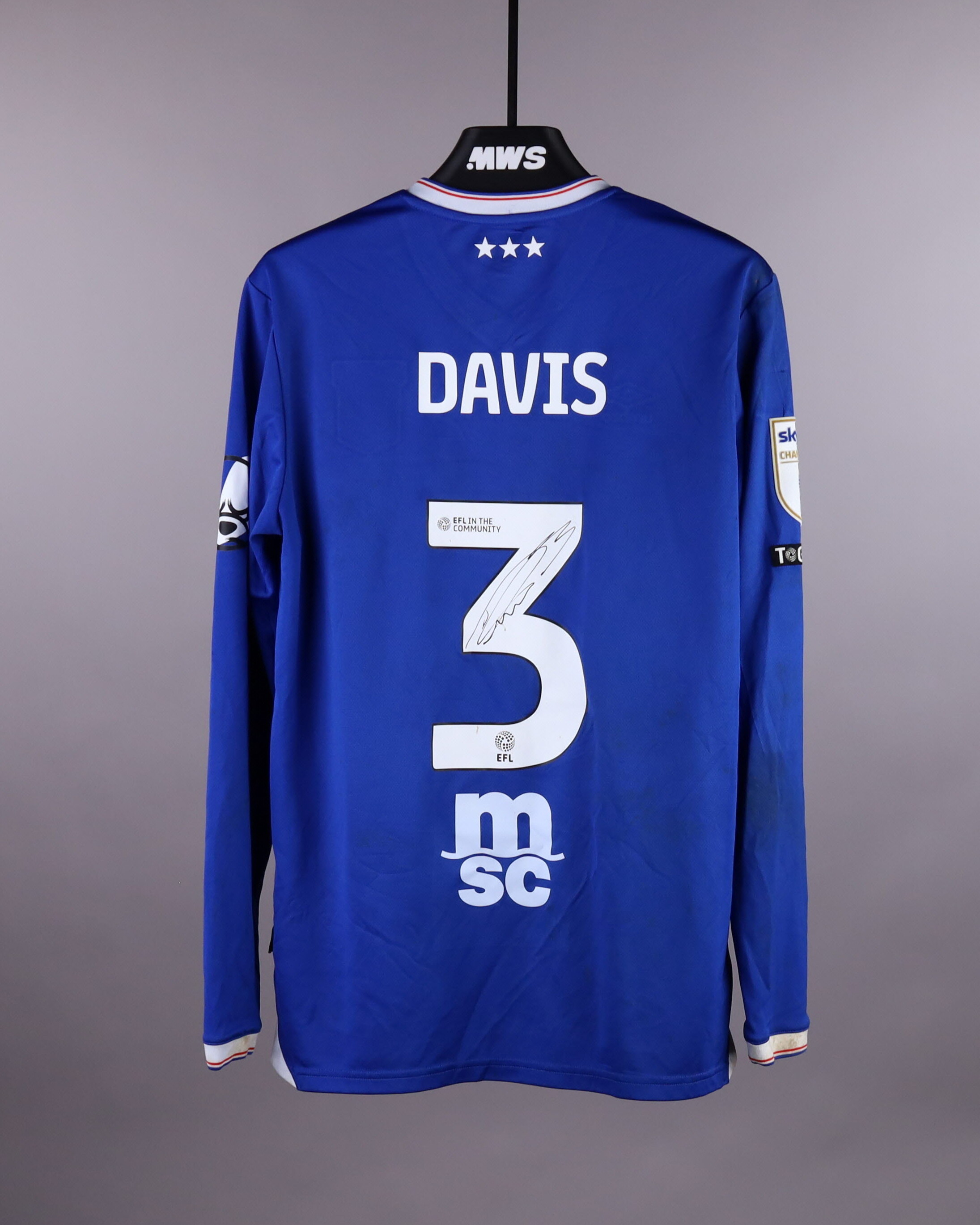 イプスウィッチ リーフデイヴィス ユニフォーム Leif Davis | Ipswich Town - Blackburn Rovers | MatchWornShirt