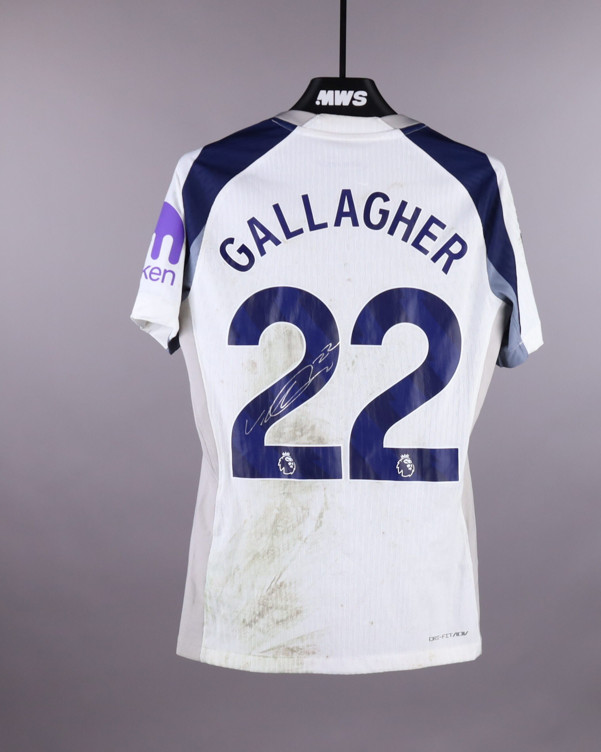 トッテナム・ホットスパー GALLAGHER 22番 シャツ Conor Gallagher | Tottenham Hotspur - West Ham United | MatchWornShirt