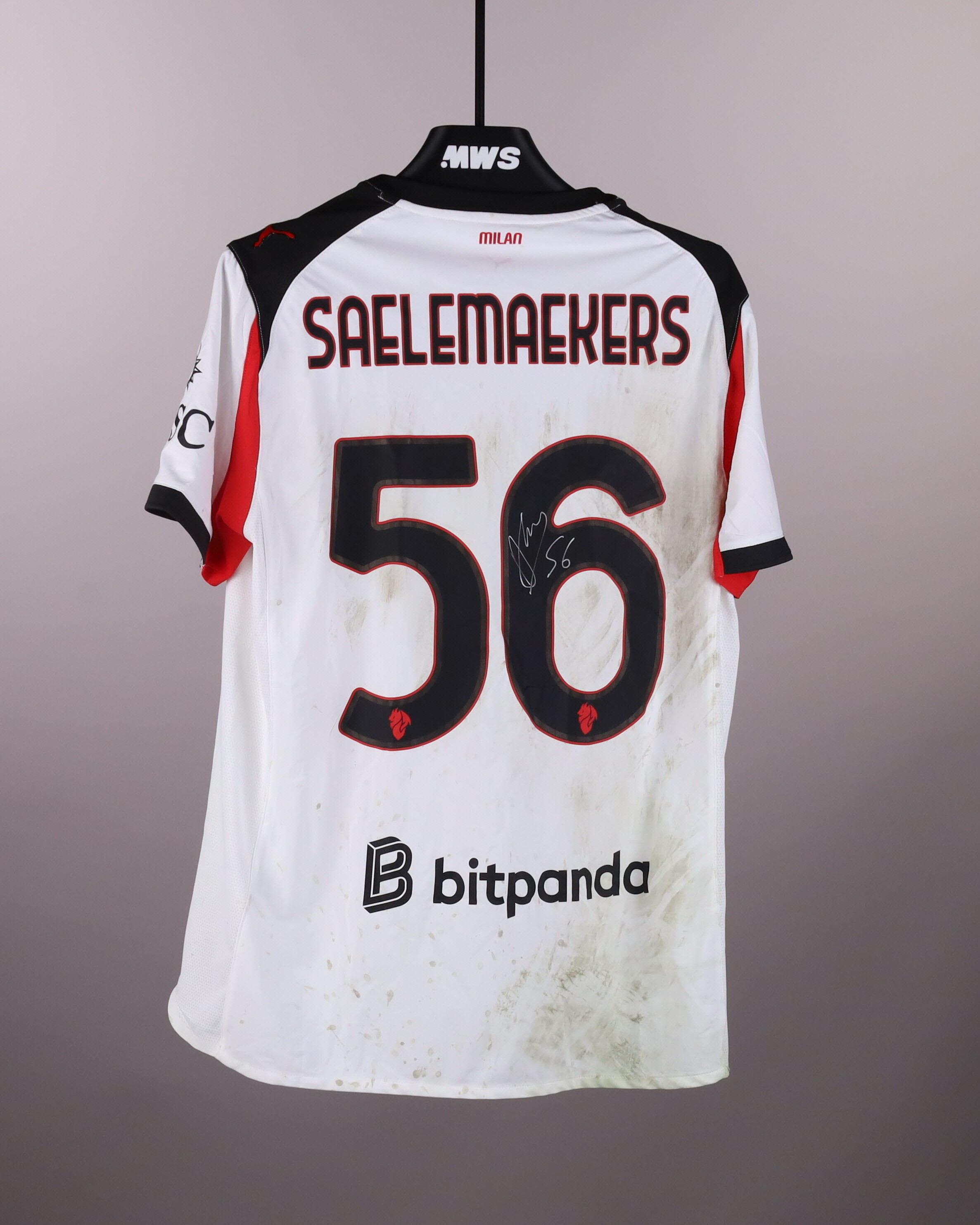Alexis Saelemaekers | AS Roma - AC Milan | MatchWornShirt